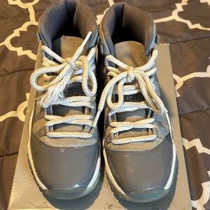 Jordan Kids Gray and White Sneakers
